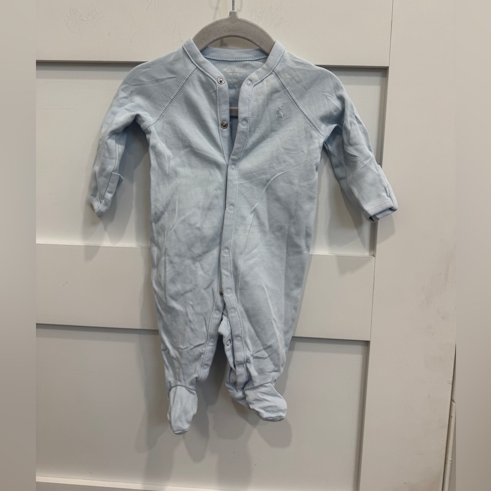 Ralph Lauren Light Blue Baby Footie